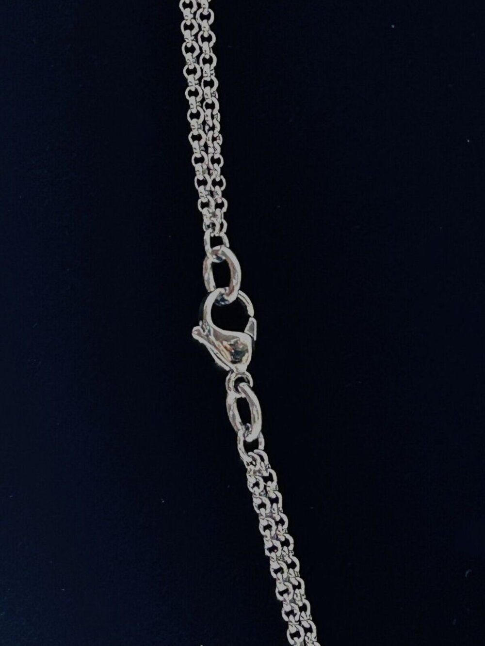 Stainless Steel Cross Necklace Chain Mother of Pearl Floral Pendant Leaf Marquis - Picture 5 of 10